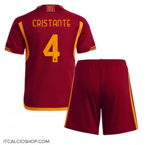 AS Roma Bryan Cristante #4 Prima Maglia Bambino 2023-24 Manica Corta (+ Pantaloni corti)